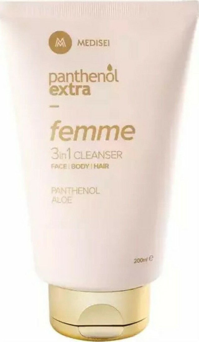 Panthenol Extra Femme 3in 1 Cleanser Απαλό Καθαριστικό για Πρόσωπο - Σώμα - Μαλλιά 200ml