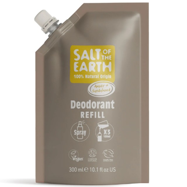 Salt of the Earth Vegan Natural Deodorant Spray Refill Pouch Amber ...