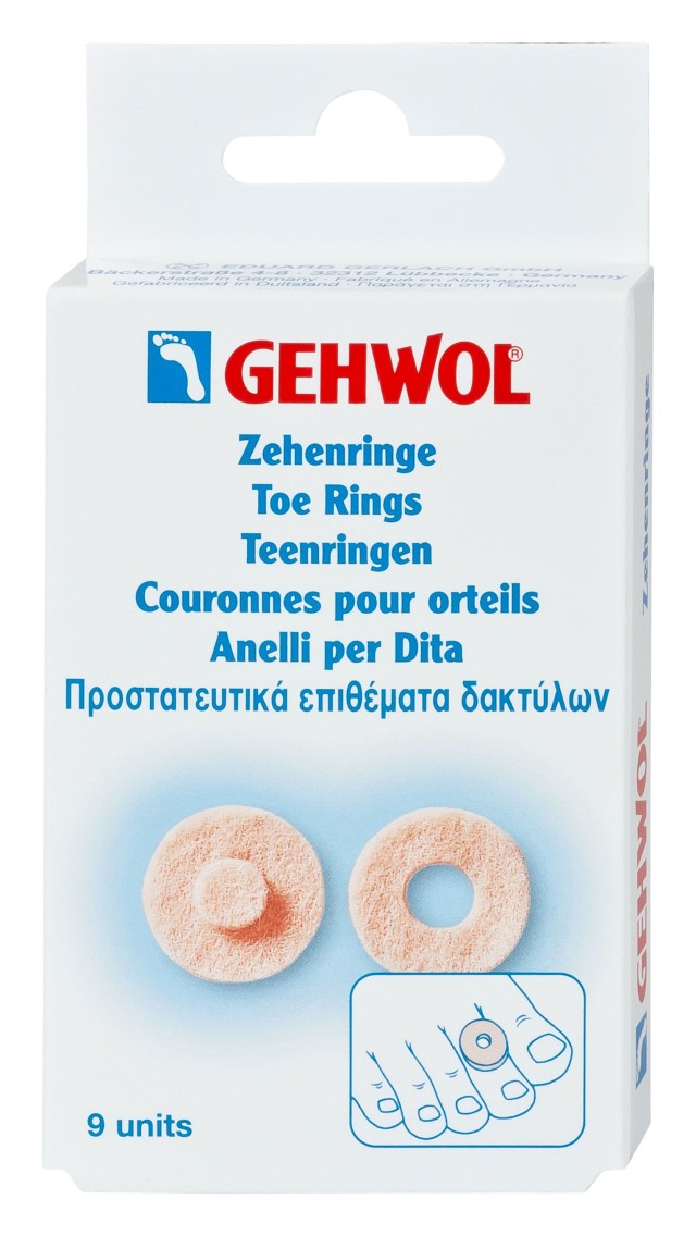 Gehwol Toe Ring Round Στρογγυλοί προστατευτικοί δακτύλιοι 9 Τεμάχια