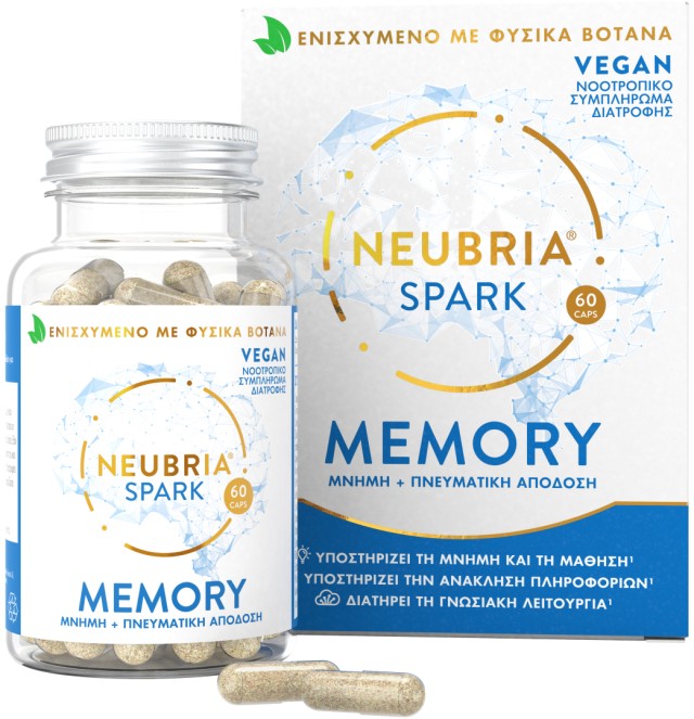 Douni Neubria Spark Memory Συμπλήρωμα Διατροφής Για Την Μνήμη και Την Πνευματική Απόδοση, 60 Κάψουλες