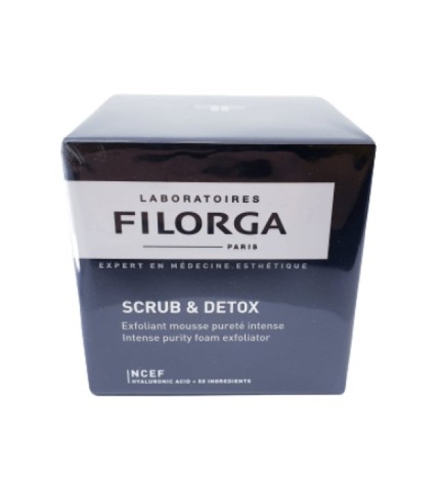 Filorga Scrub Detox Intense Foam Exfoliator Μάσκα Απολέπισης Προσώπου Με Ενεργό Άνθρακα 50ml