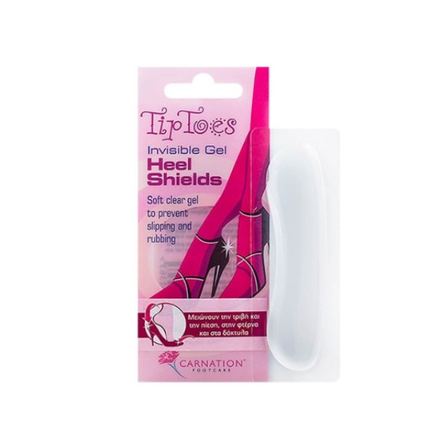 Carnation TipToes Invisible Gel Heel Shields Διάφανα Προστατευτικά για το Πίσω Μέρος του Παπουτσιού, 1 ζευγάρι