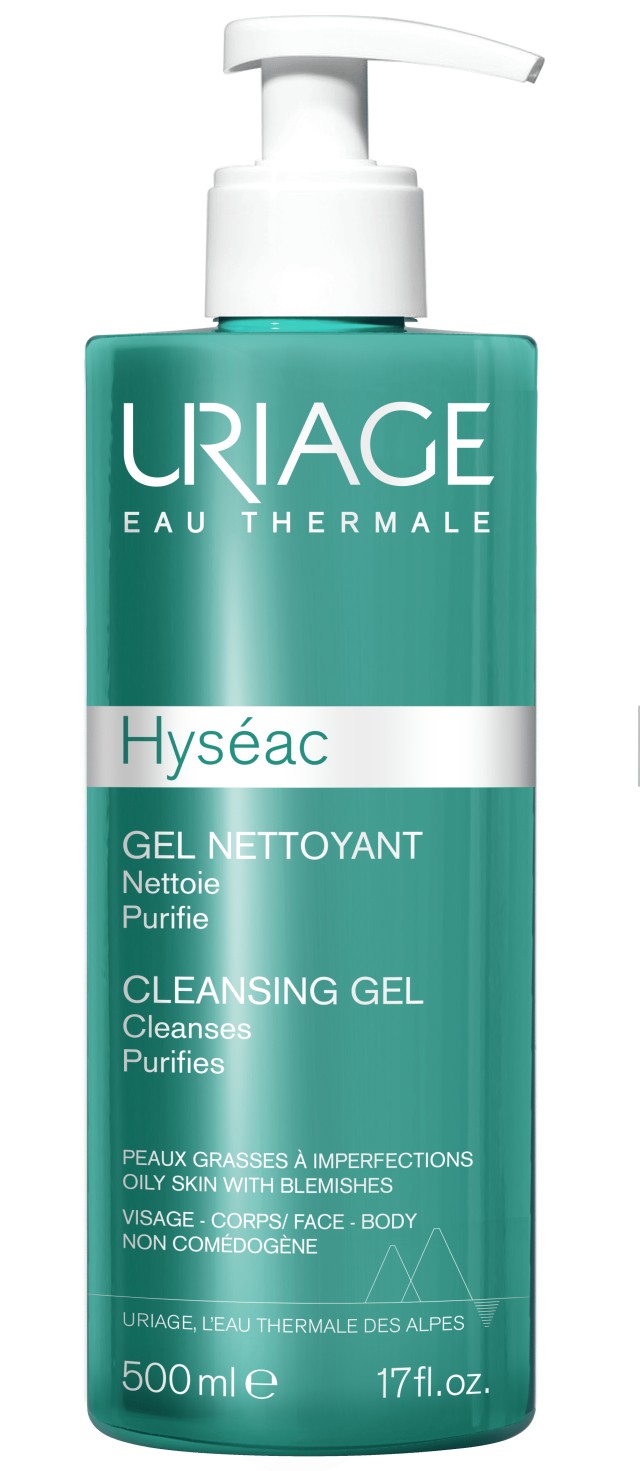 Uriage Hyseac Cleansing Gel Καθαρισμού Προσώπου Για Μικτές Επιδερμίδες, 500ml