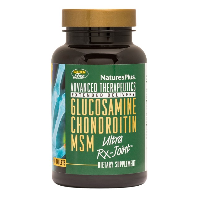 Natures Plus Glucosamine-Chondroitin Rx-Joint Γλουκοζαμίνη, Χονδροϊτίνη, Υγεία αρθρώσεων 60 Ταμπλέτες