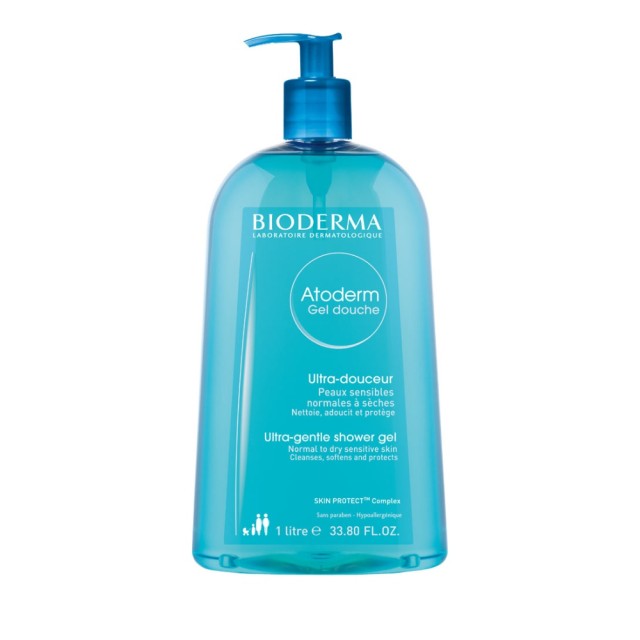 Bioderma Atoderm Gentle Dry Sensitive Skin Gel Douche Καθαρισμός για το Ξηρό Δέρμα 1000ml