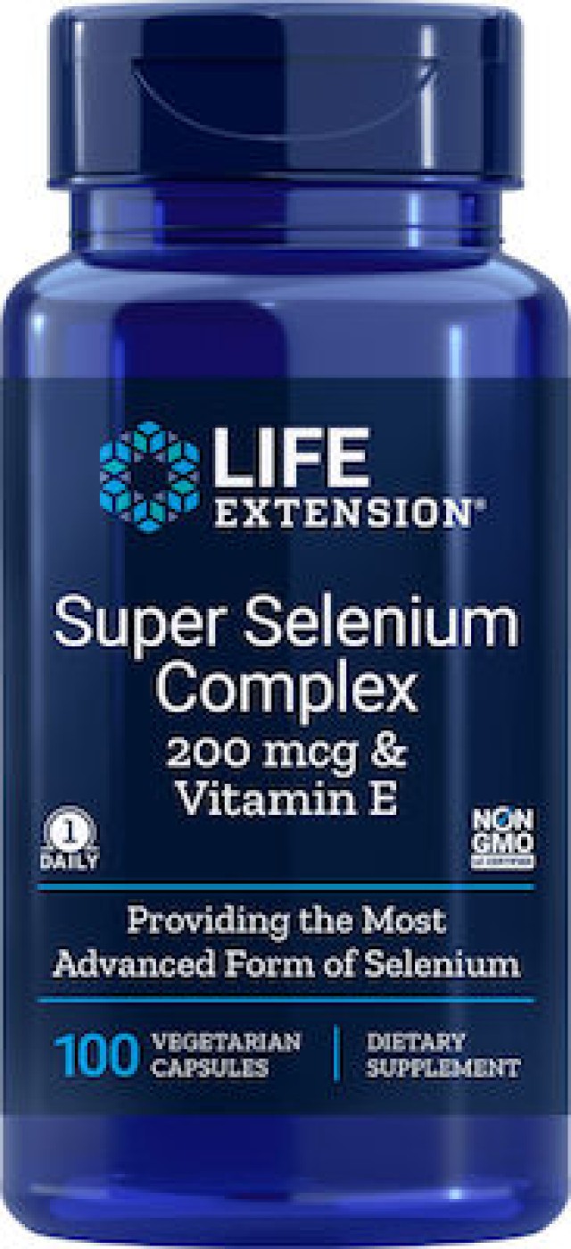 Life Extension Super Selenium Complex 200mcg & Vitamin E, 100 Φυτικές Κάψουλες