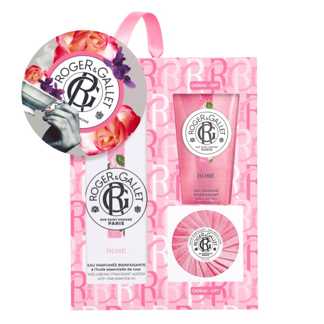 Roger & Gallet Rose Σετ με Άρωμα 100ml, Αφρόλουτρο 50ml &  Σαπούνι 50g