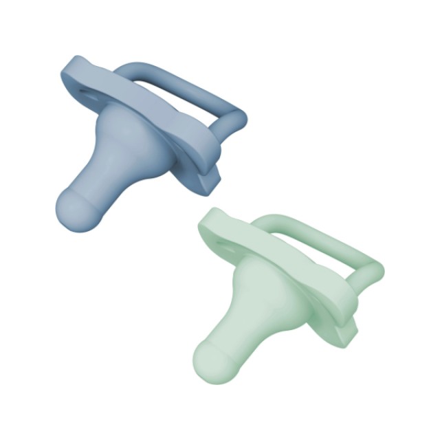 Dr.Browns Happy Paci Silicone Soother 0-6m Πιπίλες Πράσινο / Μπλε, 2τμχ