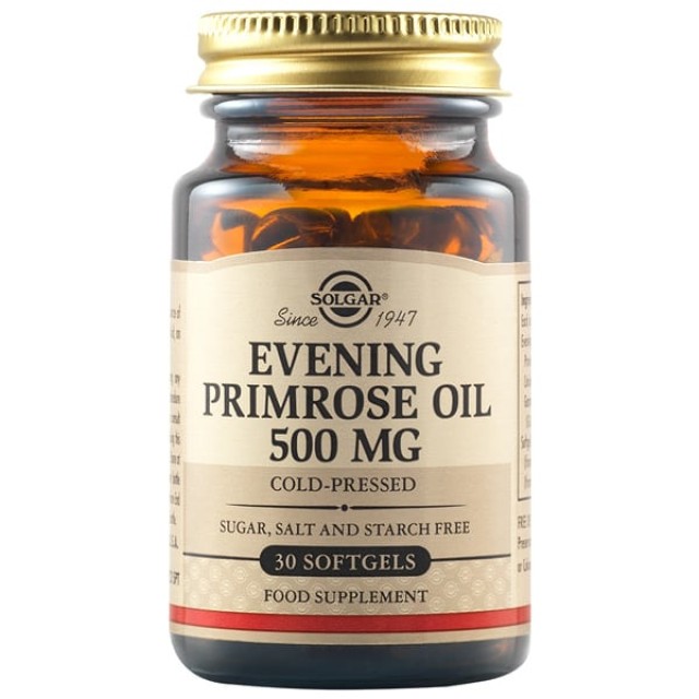 Solgar Evening Primrose Oil 500mg Συμπλήρωμα Διατροφής Για Ορμονική Υποστήριξη, 30 Μαλακές Κάψουλες