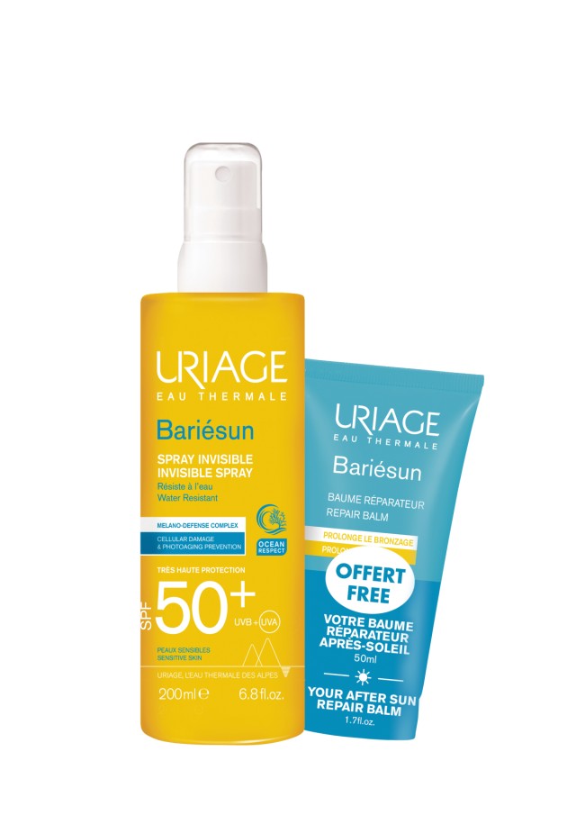 Uriage Bariesan Promo Spray SPF50 200ml +  ΔΩΡΟ Κρέμα Πλούσιας Υφής Για Μετά Τον Ήλιο 50ml, 1 Σετ