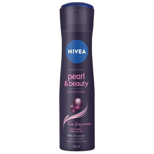 Nivea Pearl & Beauty Black Pearl Spray Γυναικείο Αποσμητικό Σπρέι, 150ml