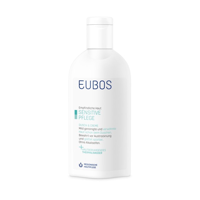 Eubos Sensitive Care Shower & Cream Απαλό υγρό καθαρισμού Για Ευαίσθητες Επιδερμίδες, 200ml
