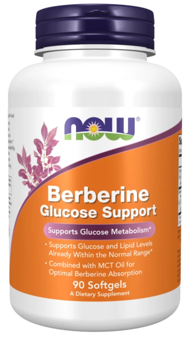 Now Berberine Glucose Support Συμπλήρωμα Διατροφής με Βερβερίνη, 90...
