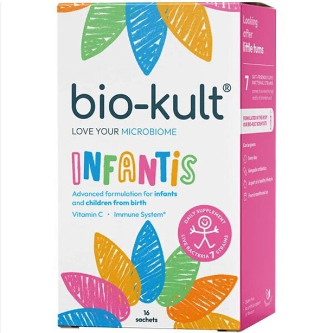 Protexin Bio-Kult Infantis Προβιοτικά Για Παιδιά Με 7 Στελέχη Ζωντανών Φιλικών Βακτηρίων, 16 Φακελίσκοι