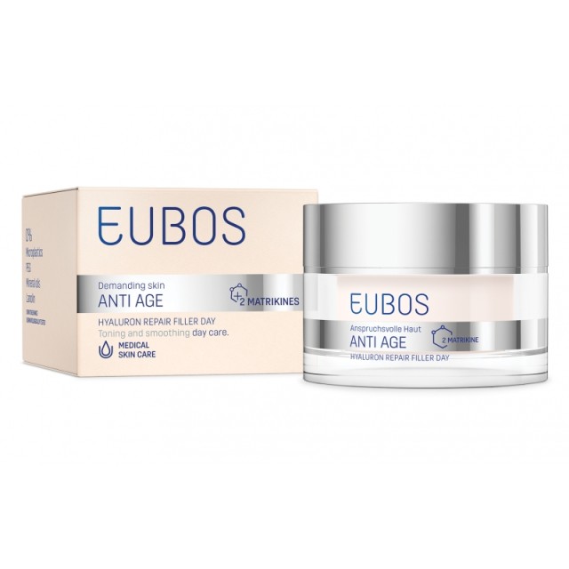 Eubos Anti Age Hyaluron Repair Filler Day Κρέμα Εντατικής Φροντίδας για Μείωση των Ρυτίδων με Υαλουρονικό οξύ, 50ml