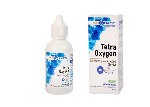 Viogenesis Tetra Oxygen O4 Stabilized Oxygen Τετραϋδρικό Αεροβικό Σταθεροποιημένο Οξυγόνο ASO σε Υγρή Μορφή, 60ml