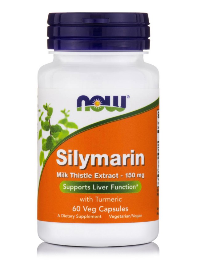 Now Milk Thistle/Silymarin 150 mg plus Turmeric Συμπλήρωμα Διατροφής Αποτοξίνωση, 60 Κάψουλες