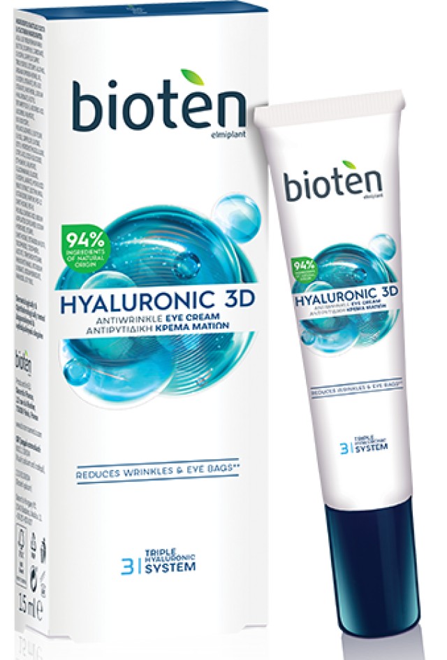 Bioten Hyaluronic 3D Κρέμα Ματιών, 15ml