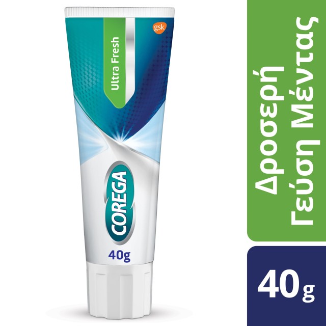 Corega Ultra Fresh Στερεωτική Κρέμα Οδοντοστοιχιών, 40gr