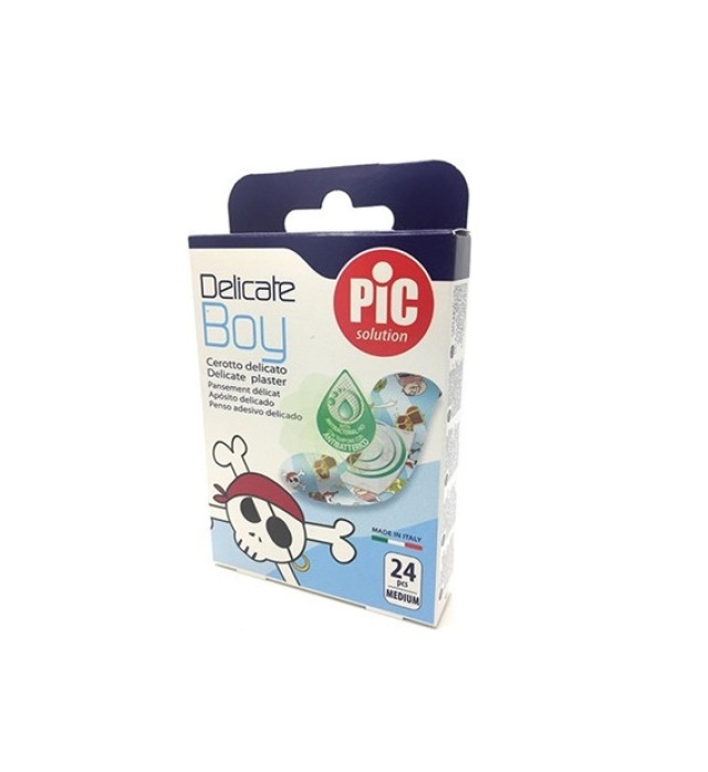 Pic Delicate Kids Boy Medium 19 X 72mm Παιδικό Τσιρότο για Αγόρια 24 Τεμάχια