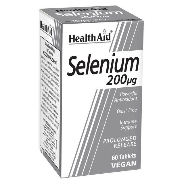 Health Aid Selenium 200μg Συμπλήρωμα Διατροφής Με Αντιοξειδωτική Δράση, 60 Ταμπλέτες