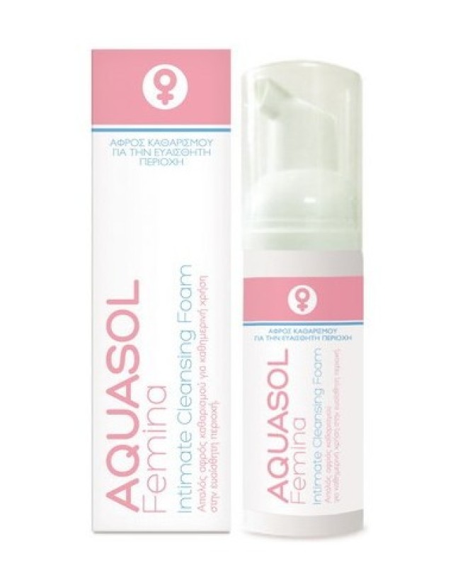 Aquasol Femina Intimate Cleansing Foam Αφρός Καθαρισμού για την Ευαίσθητη Περιοχή, 40ml