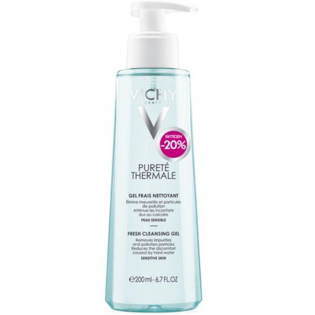 Vichy Purete Thermale Fresh Cleansing Gel Δροσερό Τζελ Καθαρισμού Προσώπου Για Ευαίσθητες Επιδερμίδες Promo -20% 200ml