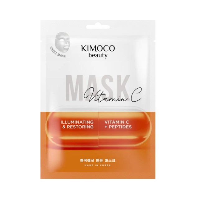 Kimoco Beauty Vitamin C Mask Μάσκα Προσώπου για Λάμψη με Βιταμίνη C και Πεπτίδια, 23ml