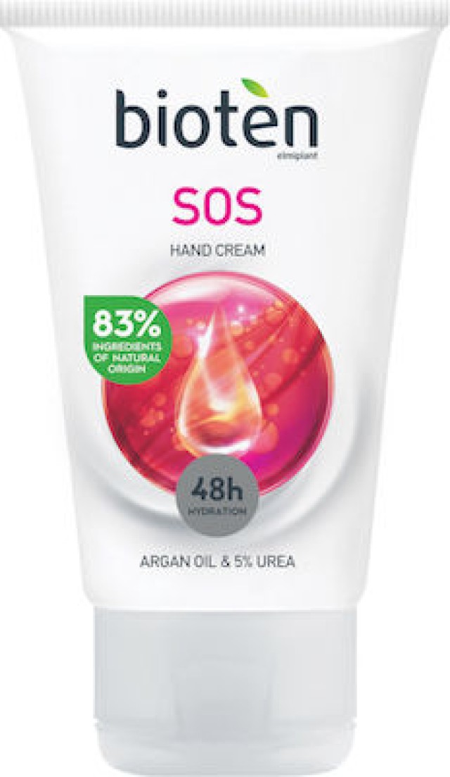 Bioten SOS Αναπλαστική και Ενυδατική Κρέμα Χεριών 48-Hour Argan Oil & 5% Urea, 50ml