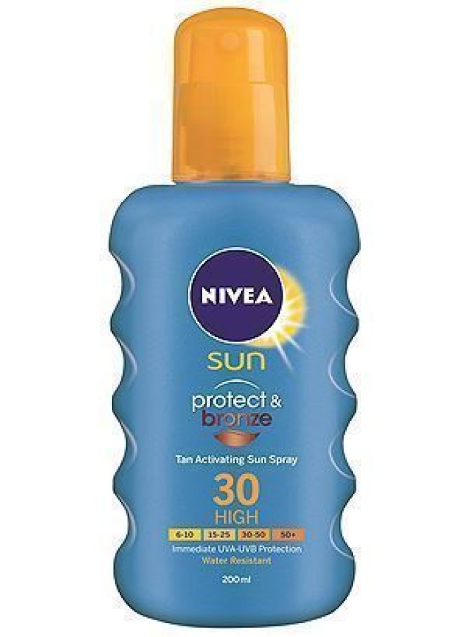 Nivea Αντιηλιακό Γαλάκτωμα SPF30 Protect & Bronze 200ml [85445]