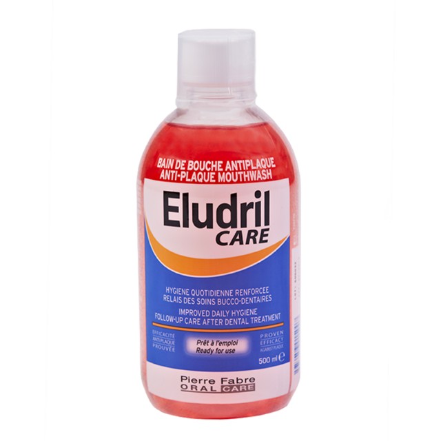 Elgydium Eludril Care Στοματικό Διάλυμα Για Στοματικές Πλύσεις Κατά Της Πλάκας 500ml