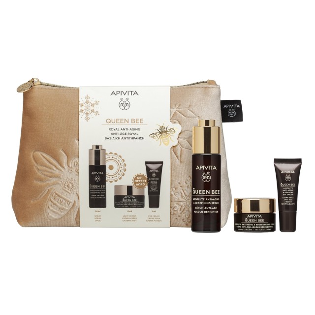 Apivita Promo Queen Bee Serum 30ml + Cream light 15ml + Κρέμα ματιώ...