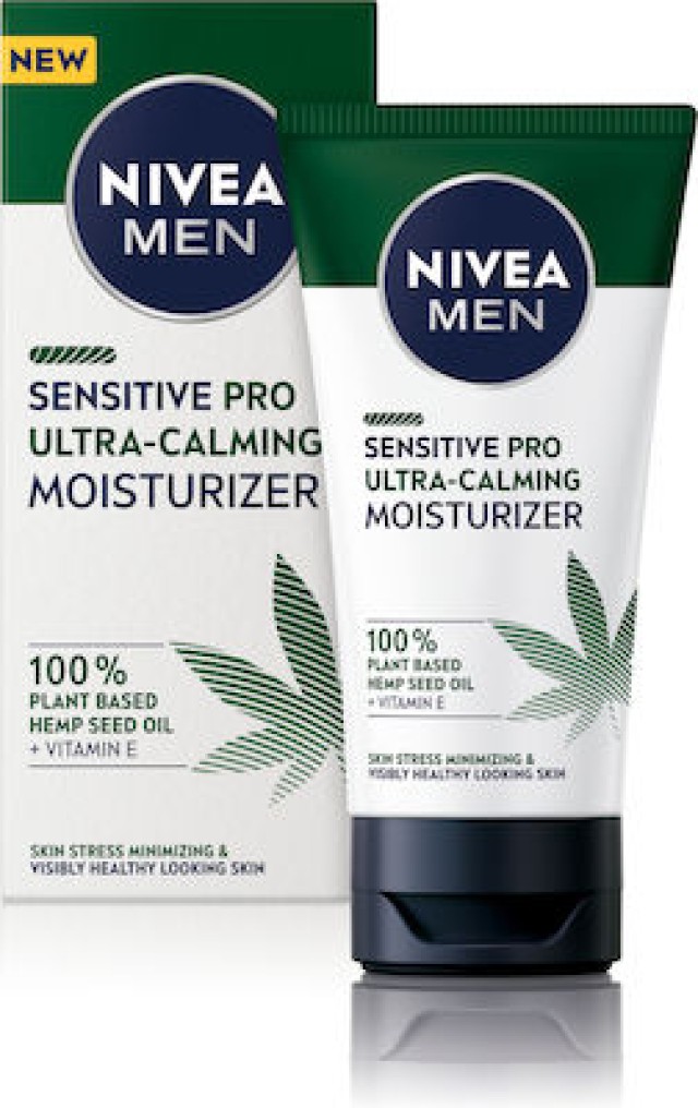 Nivea Sensitive Pro Ultra Calming 24ωρη Ενυδατική Ανδρική Κρέμα Προσώπου για Ευαίσθητες Επιδερμίδες με Κάνναβη, 75ml