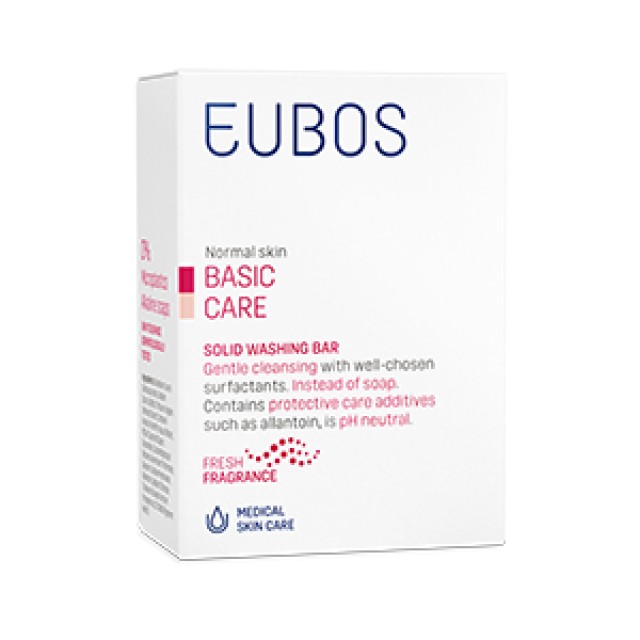 Eubos Basic Care Red Solid Washing Bar Στερεή Πλακά Καθαρισμού Προσώπου & Σώματος, 125gr