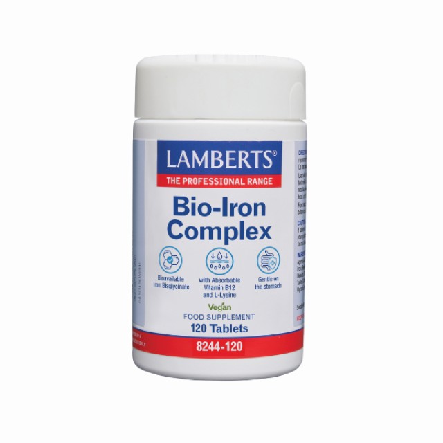 Lamberts Bio-Iron Complex Σύμπλεγμα Δισγλικινικού Σιδήρου, Λυσίνης ...