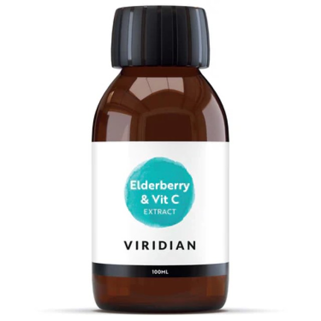Viridian Organic Elderberry & Vit C Extract Syrup Σιρόπι για το Βήχ...