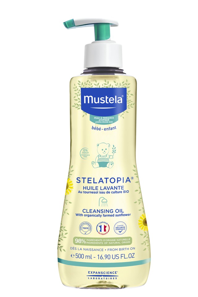 Mustela Bébé Stelatopia Cleansing Oil Λάδι για το μπάνιο 500ml
