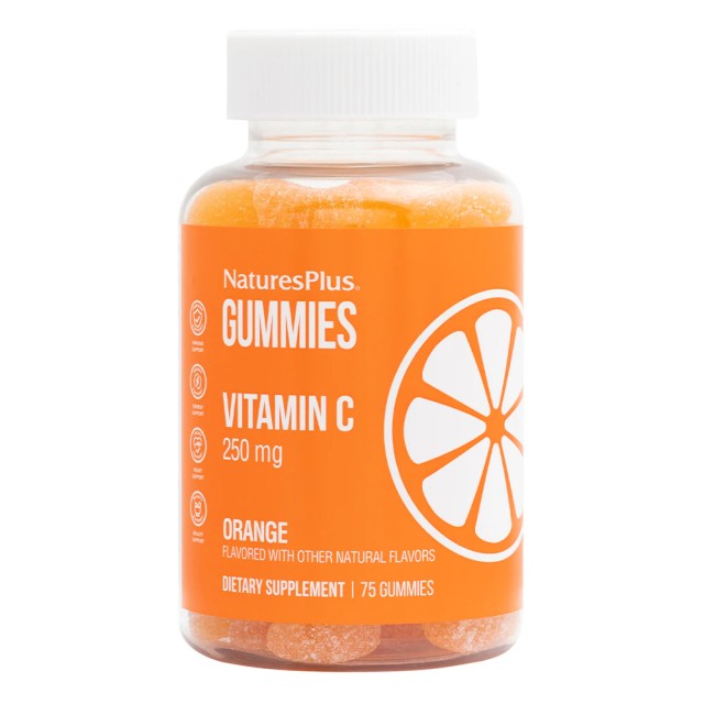 Natures Plus Vitamin C 250mg Συμπλήρωμα Διατροφής με Βιταμίνη C, 75 ζελεδάκια
