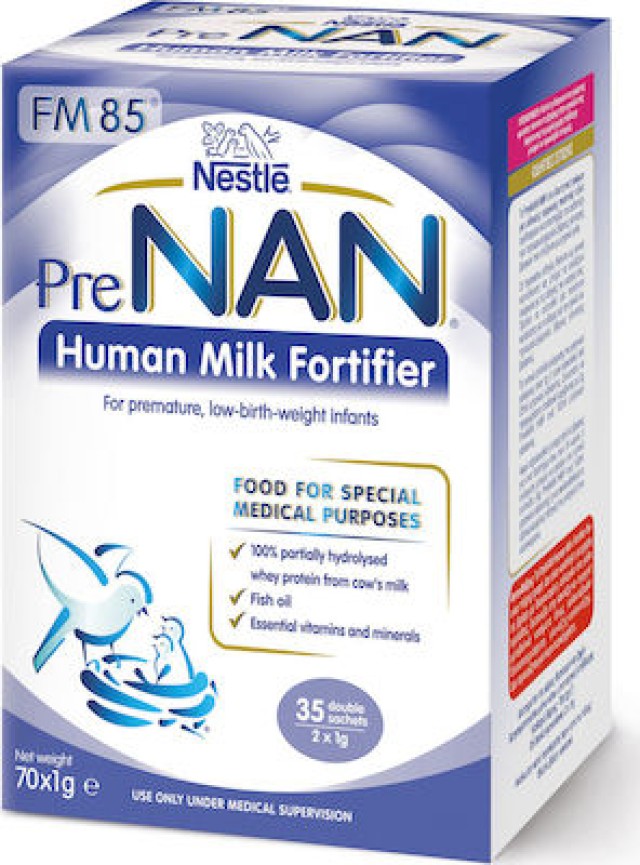 Nestle Γάλα σε Σκόνη Prenan Human Milk Fortifier 0m+ Για Πρόωρα και Χαμηλού Βάρους Βρέφη 70gr