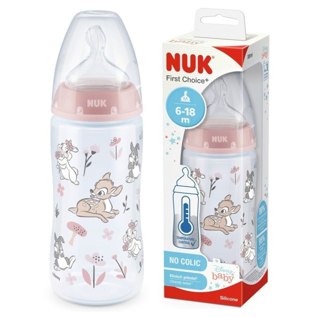 Nuk Disney Classics First Choice Plus Μπιμπερό με Θηλή Σιλικόνης 6-18m, 300ml