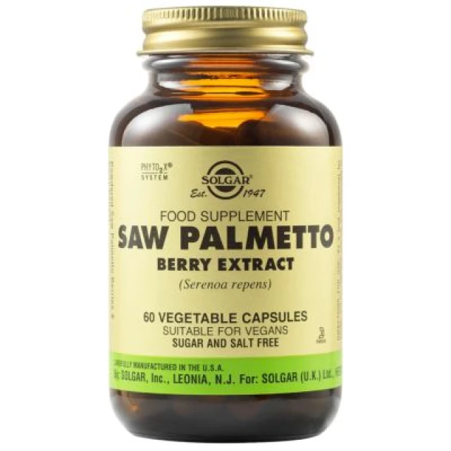 Solgar Saw Palmetto Berry Extract For Prostate, 60 Vegetable Capsules...