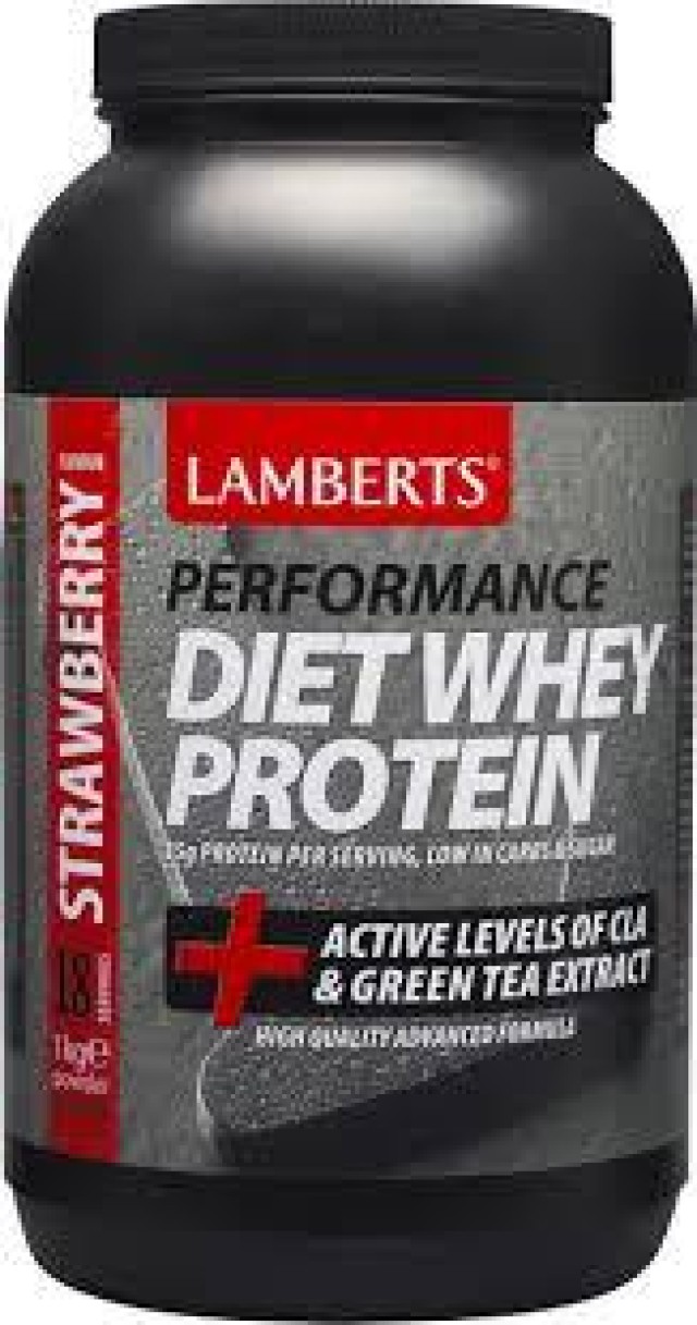 Lamberts Performance Diet Whey Protein + Active Levels of CLA & Green Tea Extract με γεύση Φράουλα, 1 Kg