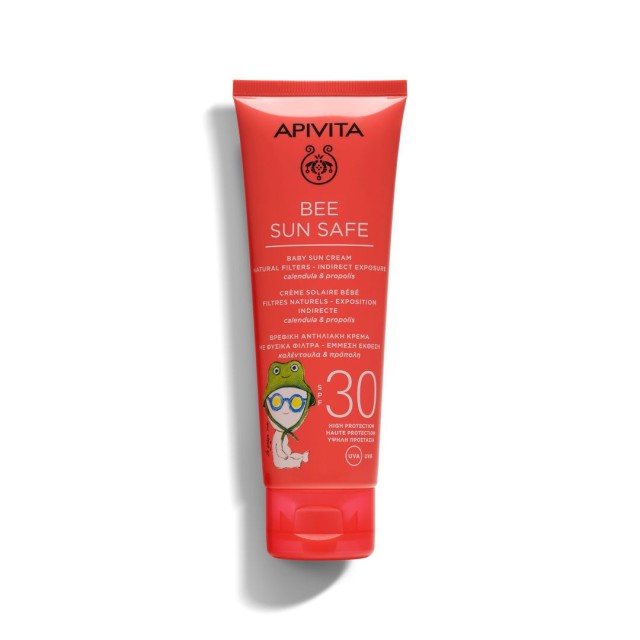 Apivita Bee Sun Safe Baby Sun Cream SPF30 Βρεφική Αντηλιακή Κρέμα Με Φυσικά Φίλτρα, 100ml