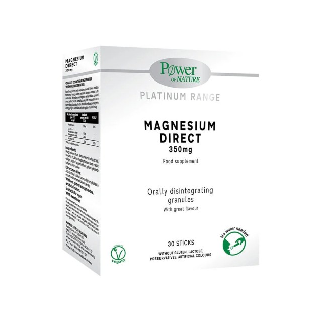 Power Of Nature Platinum Range Magnesium Direct 350mg, 30 Φακελίσκοι