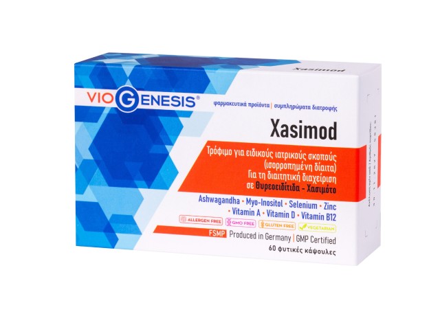 Viogenesis Xasimod Συμπλήρωμα Διατροφής Για Θυρεοειδίτιδα - Χασιμότο, 60 Κάψουλες