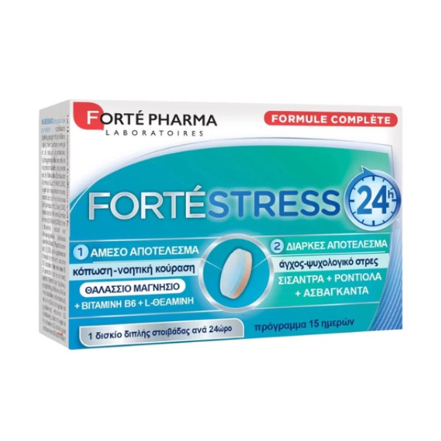 Forte Pharma ForteStress 24h Συμπλήρωμα Διατροφής για τη Μείωση του Άγχους  και της Νοητικής Κόπωσης, 15tabs