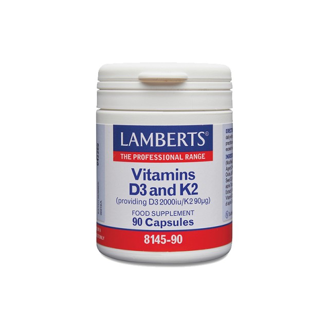 Lamberts Vitamin D3 2000iu & K2, 90 Κάψουλες