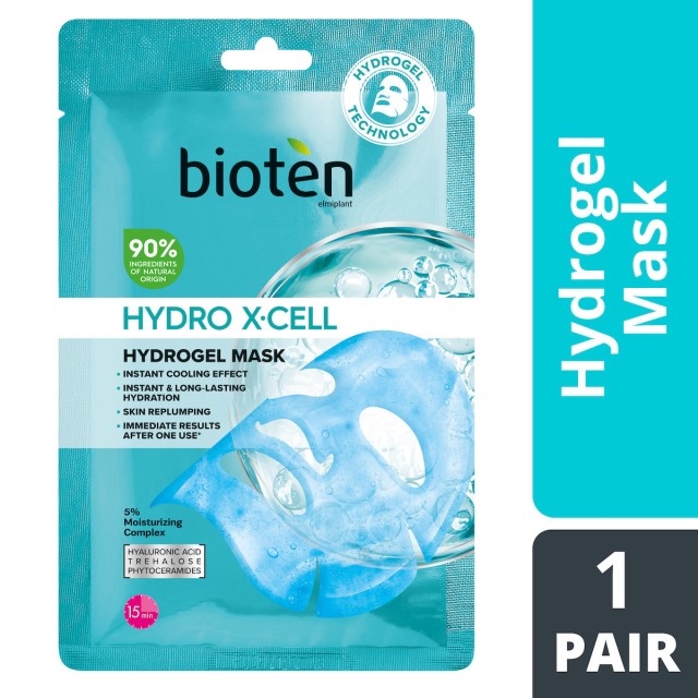 Bioten Hydro X-Cell Hydrogel Mask Μάσκα Προσώπου Υδρογέλης Για Ενυδάτωση Διαρκείας, 1 Τεμάχιο