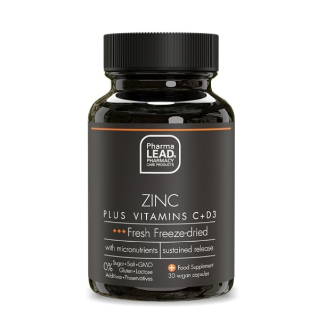 Pharmalead Black Range Zinc Plus Vitamins C+D3, 30 Κάψουλες