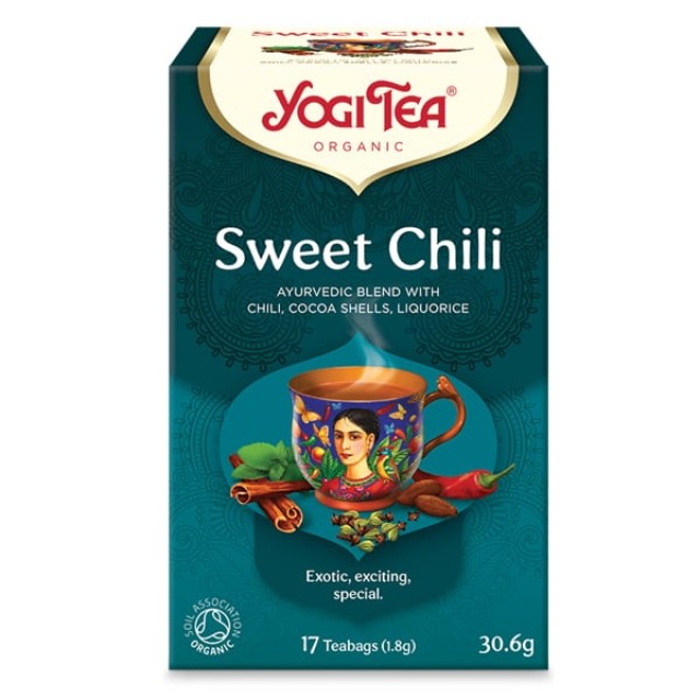 Yogi Tea Sweet Chili Τσάι για Ενέργεια και Συγκέντρωση, 17x1.8g